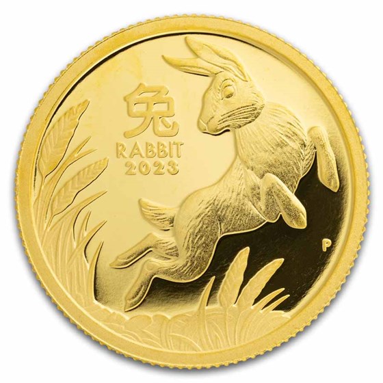 2023 Australia 1/10 oz Gold Lunar Rabbit Proof (Coin Only)