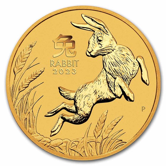 2023 Australia 1/2 oz Gold Lunar Rabbit BU (Series III)