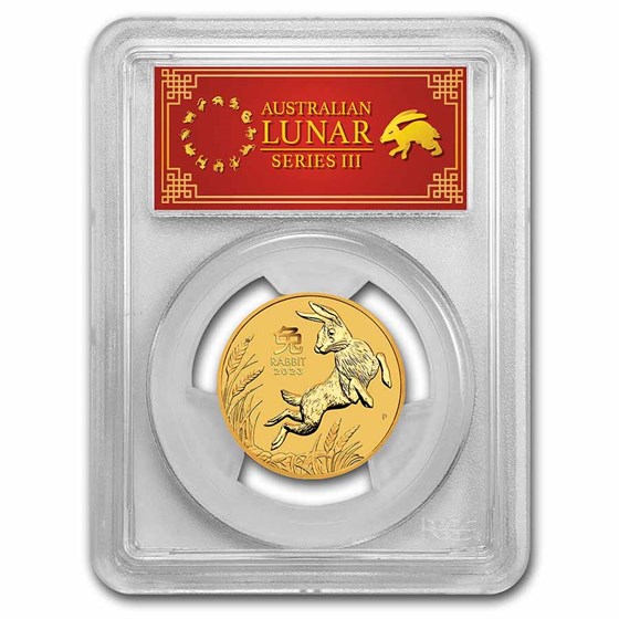 2023 Australia 1/2 oz Gold Lunar Rabbit MS-70 PCGS (FS Red Label) 2023 Australia 1/2 oz Gold Lunar Rabbit MS-70 PCGS (FS Red Label)