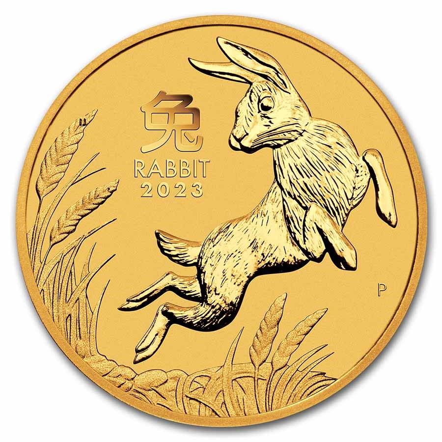 2023 Australia 1/4 oz Gold Lunar Rabbit BU (Series III)