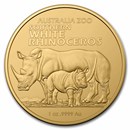 2023 Australia 1 oz Gold $100 White Rhinoceros BU (w/Box & COA)