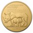 2023 Australia 1 oz Gold $100 White Rhinoceros BU (w/Box & COA)