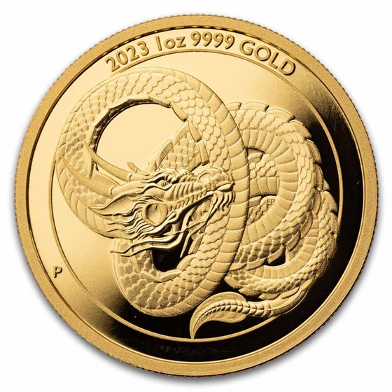 2023 Australia 1 oz Gold Dragon Proof (Coin only)