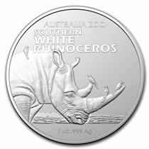 Buy 2023 Australia 1 oz Silver $1 Australian Zoo: White Rhinoceros