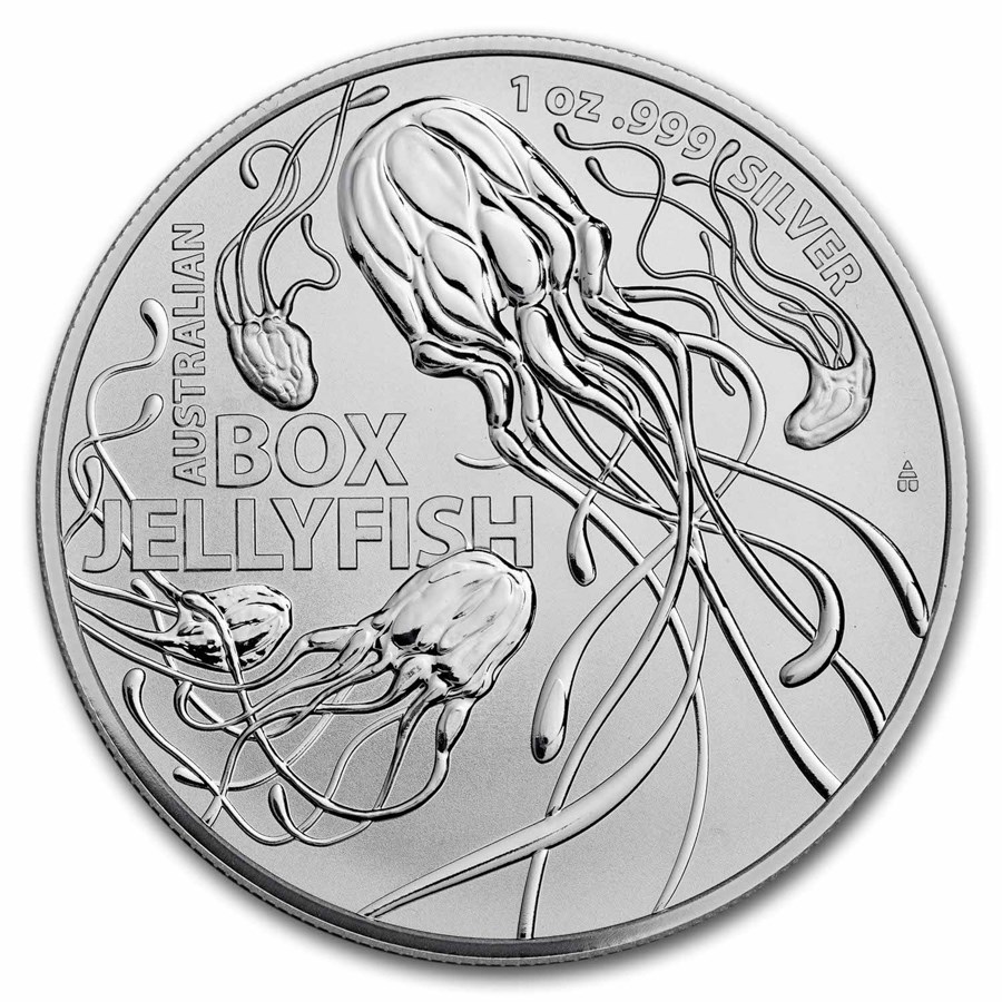 オーストラリア　シルバー　1oz Buy 2023 Australia 1 oz Silver $1 Box Jellyfish BU (Abrasions) | APMEX