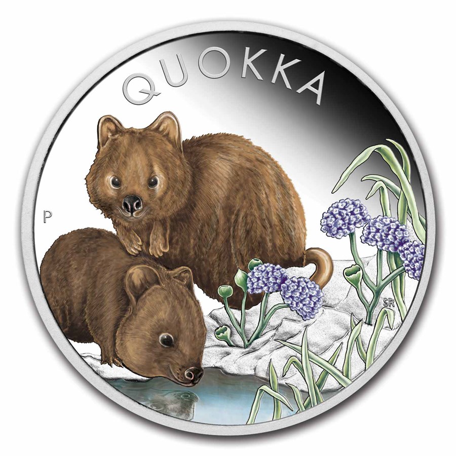 2023 Australia 1 oz Silver Colorized Quokka Proof