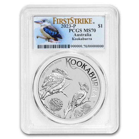 2023 Australia 1 oz Silver Kookaburra MS-70 PCGS (FS, Kook Label) 2023 Australia 1 oz Silver Kookaburra MS-70 PCGS (FS, Kook Label)