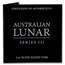 2023 Australia 1 oz Silver Lunar Rabbit (Gilded, w/Box & COA)