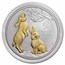 2023 Australia 1 oz Silver Lunar Rabbit (Gilded, w/Capsule & COA)