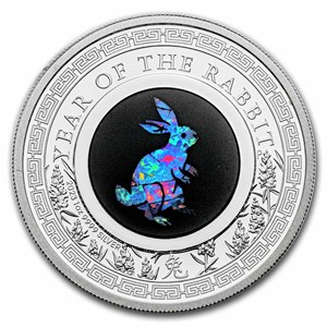 Buy 2023 Australia 1 oz Silver Opal Lunar Rabbit Proof | APMEX