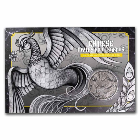 2023 Australia 1 oz Silver Phoenix Antiqued BU (Display Card) 2023 Australia 1 oz Silver Phoenix Antiqued BU (Display Card)