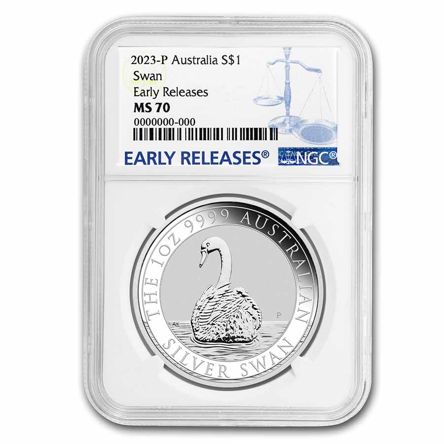 2023 Australia 1 oz Silver Swan MS-70 NGC (ER)