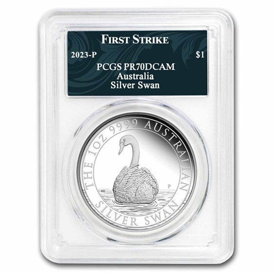 2023 Australia 1 oz Silver Swan PR-70 PCGS (FS, Swan Label) 2023 Australia 1 oz Silver Swan PR-70 PCGS (FS, Swan Label)