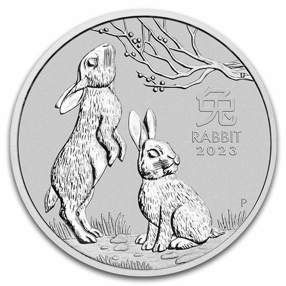 2023 Australia 10 kilo Silver Lunar Rabbit BU (Series III)