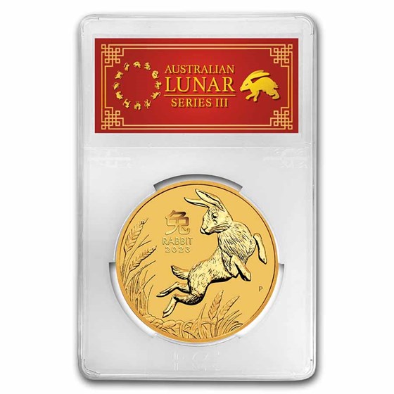 2023 Australia 10 oz Gold Lunar Rabbit MS-70 PCGS (FS, Red Label) 2023 Australia 10 oz Gold Lunar Rabbit MS-70 PCGS (FS, Red Label)
