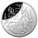 2023 Australia 1oz Silver $5 Lunar Year of the Rabbit Domed Proof