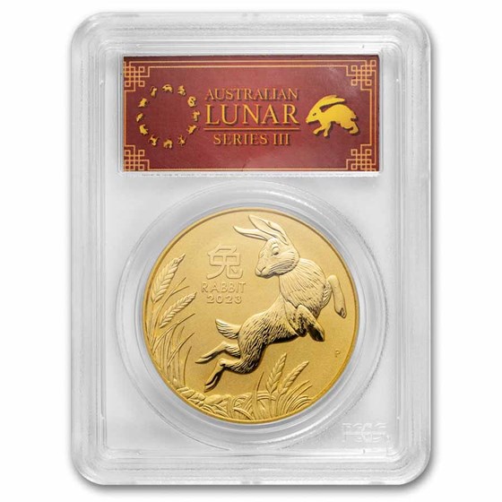 2023 Australia 2 oz Gold Lunar Rabbit MS-70 PCGS (Red Label)