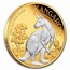 2023 Australia 2 oz Silver Kangaroo Proof (Reverse Gilded)