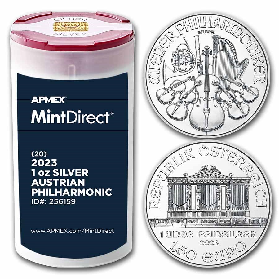2023 Austria 1 oz Silver Philharmonic (20-Coin MintDirect® Tube)