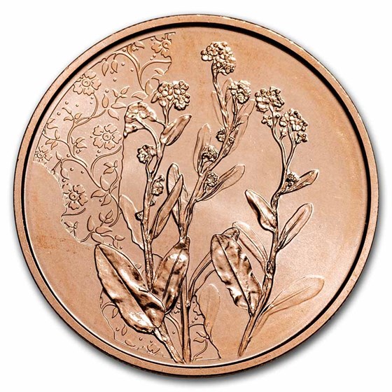 2023 Austria Copper €10 Language of Flowers (Forget-me-not)