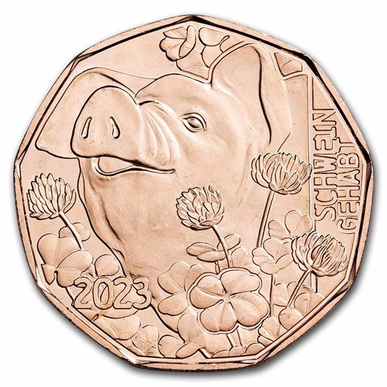 2023 Austria Copper €5 New Year's: The Popular Pig 2023 Austria Copper €5 New Year's: The Popular Pig