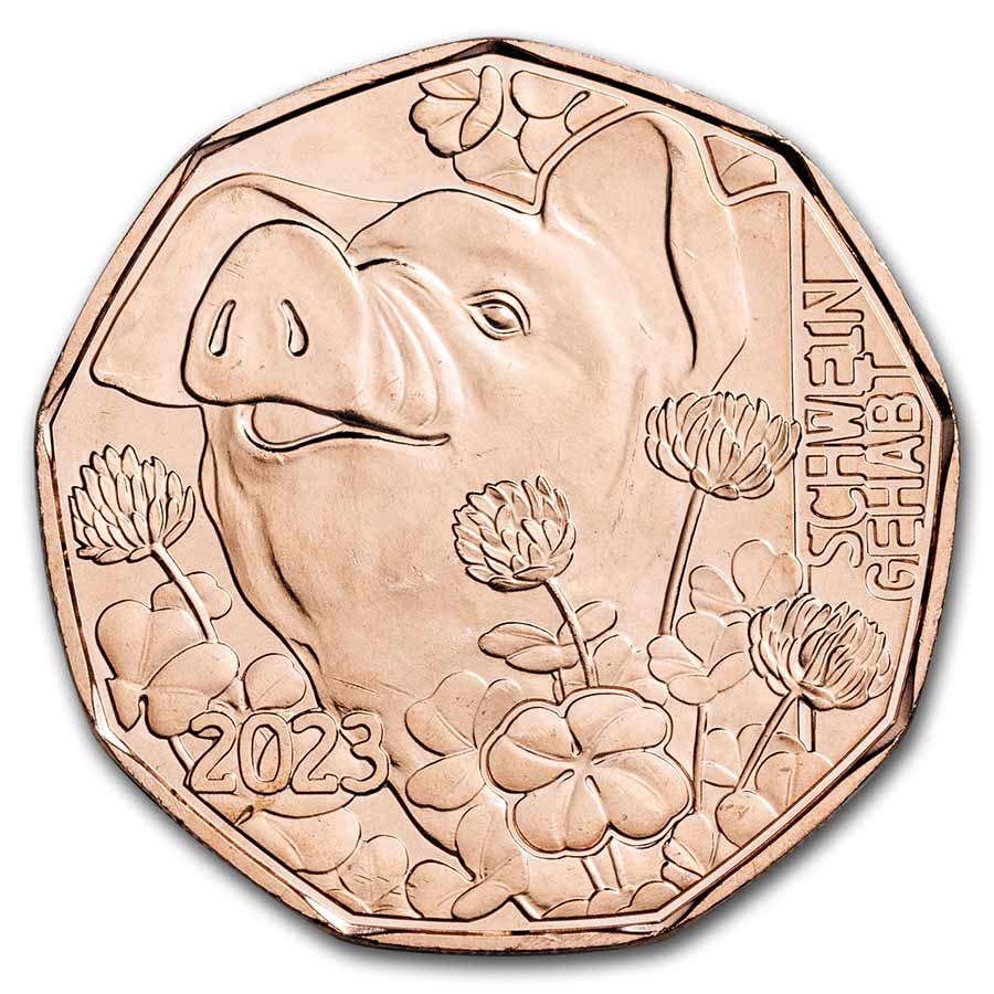 2023 Austria Copper €5 New Year's: The Popular Pig