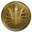 2023 Barbados 1 oz Gold Trident BU