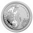 2023 Barbados 1 oz Silver Caribbean Seahorse BU