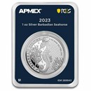 2023 Barbados 1 oz Silver Seahorse (MD® Premier + PCGS FS)