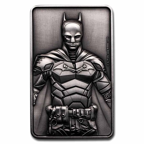 2023 Barbados 3 oz Silver Antique Batman Bar Coin 2023 Barbados 3 oz Silver Antique Batman Bar Coin