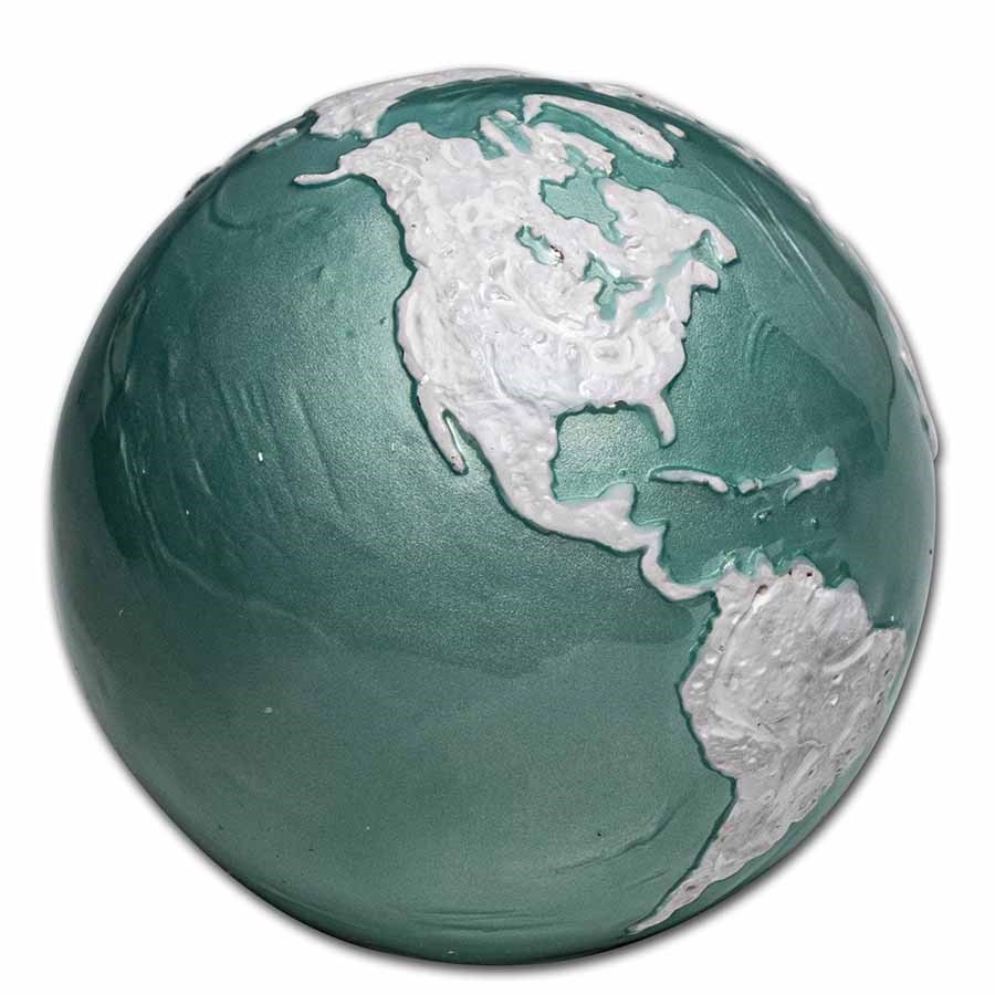 Buy 2023 Barbados 3 oz Silver Blue Marble Frozen Earth APMEX