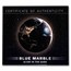2023 Barbados 3 oz Silver Blue Marble: Glow in the Dark Earth