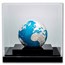 2023 Barbados 3 oz Silver Blue Marble: Glow in the Dark Earth