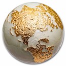 2023 Barbados 3 oz Silver Bright Marble: Planet Earth