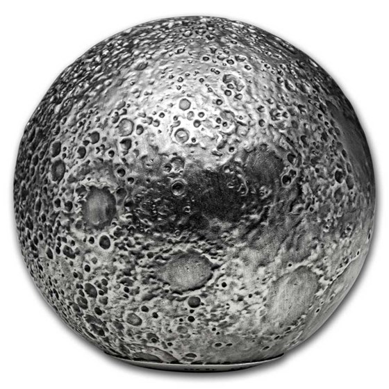 2023 Barbados 3 oz Silver Moon Spherical Coin 2023 Barbados 3 oz Silver Moon Spherical Coin
