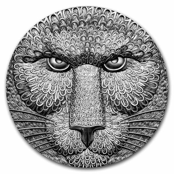 2023 Binary Puma United Crypto States 2 oz Antique Silver 2023 Binary Puma United Crypto States 2 oz Antique Silver