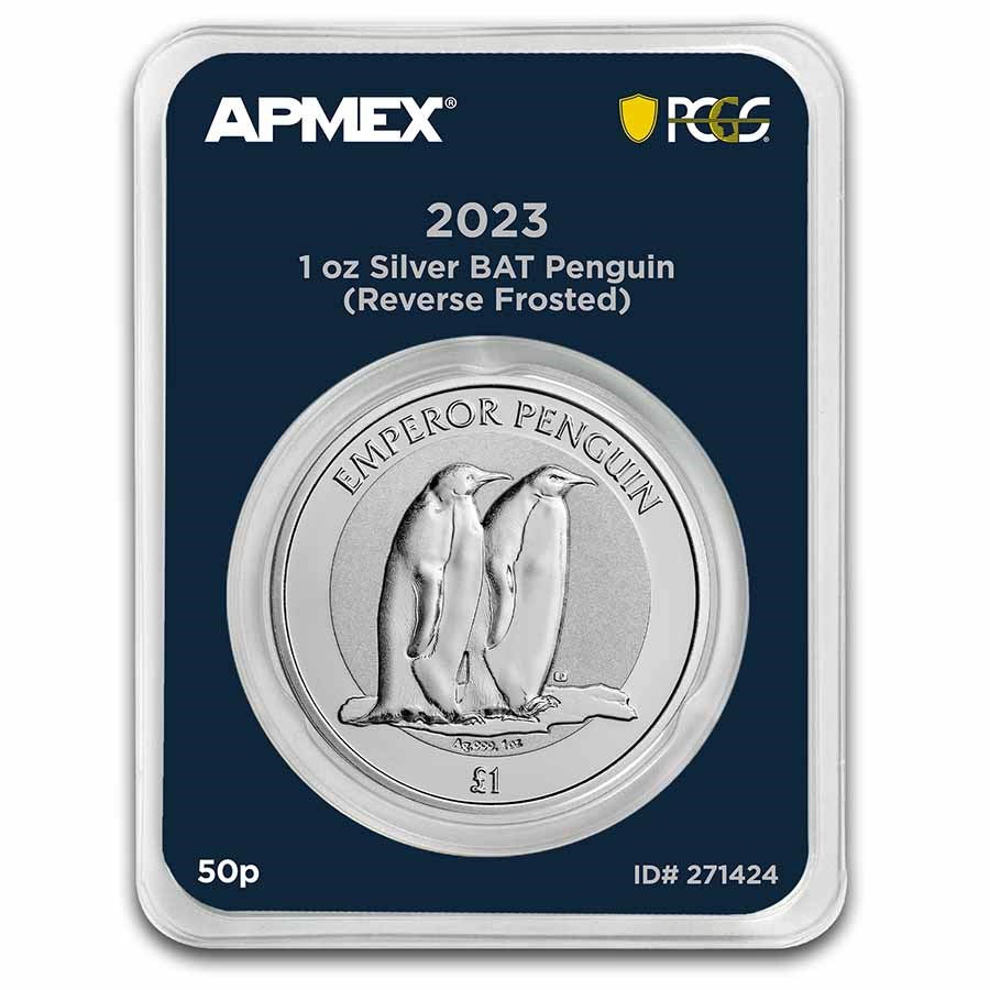 2023 British Antarctic Territory 1 oz Ag Penguin (MDP® + PCGS FS)