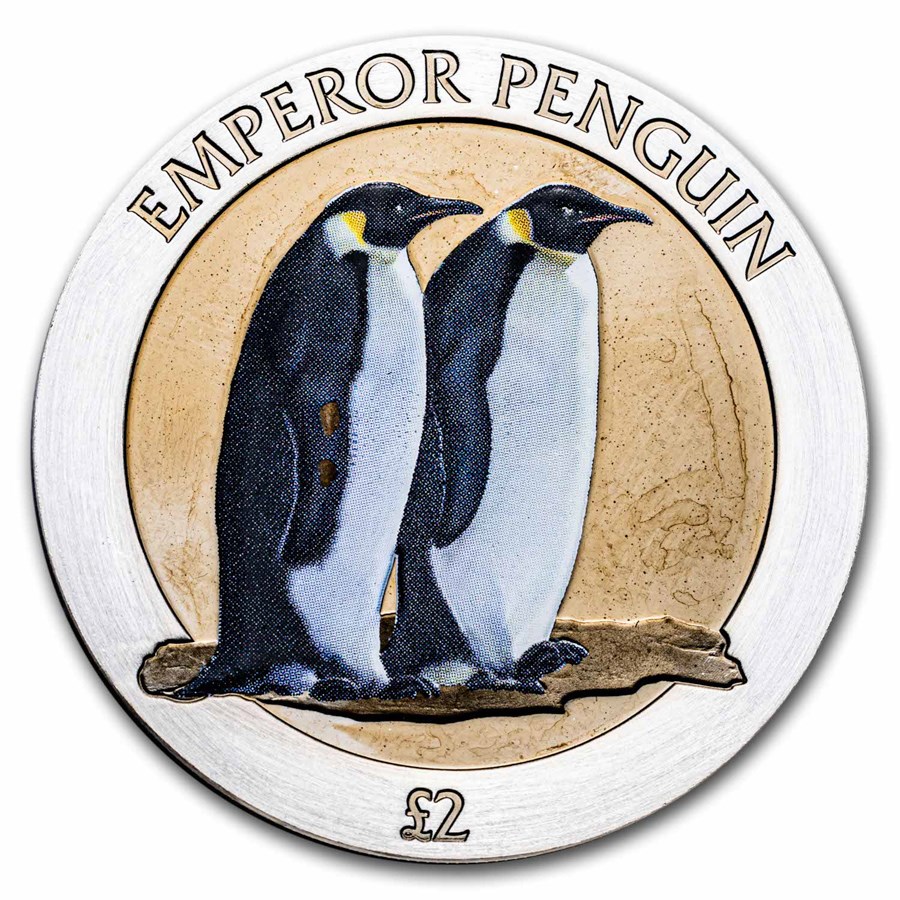 2023 British Antarctic Territory 1 oz Silver Penguin (Colorized)