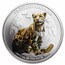 2023 Cambodia 1 oz Colorized Silver Wildlife - Clouded Leopard
