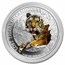 2023 Cambodia 1 oz Silver Lost Tigers Colorized BU (in Capsule)