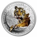 2023 Cambodia 1 oz Silver Lost Tigers Colorized BU (in Capsule)