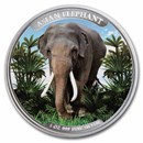 2023 Cambodia 1oz Silver Asian Elephant Colorized BU (in Capsule)