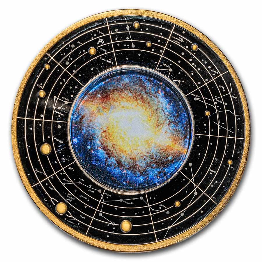 Silver Solar System Buy 2023 Cameroon Silver Solar System: Milky Way | APMEX