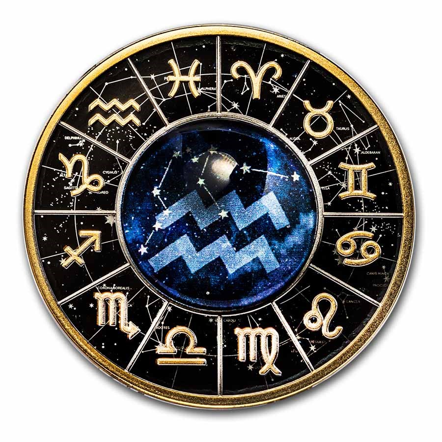 2023 Cameroon Silver Zodiac; Aquarius