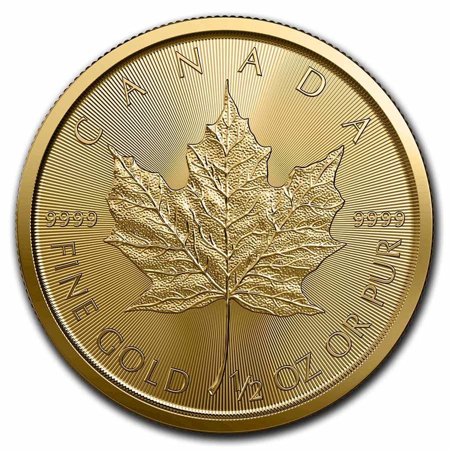 2023 Canada 1/2 oz Gold Maple Leaf BU