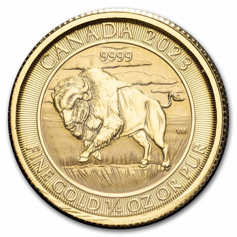 2023 Canada 1/4 oz Gold Buffalo BU