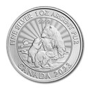 2023 Canada 1 oz $5 Silver The Majestic Polar Bear and Cubs