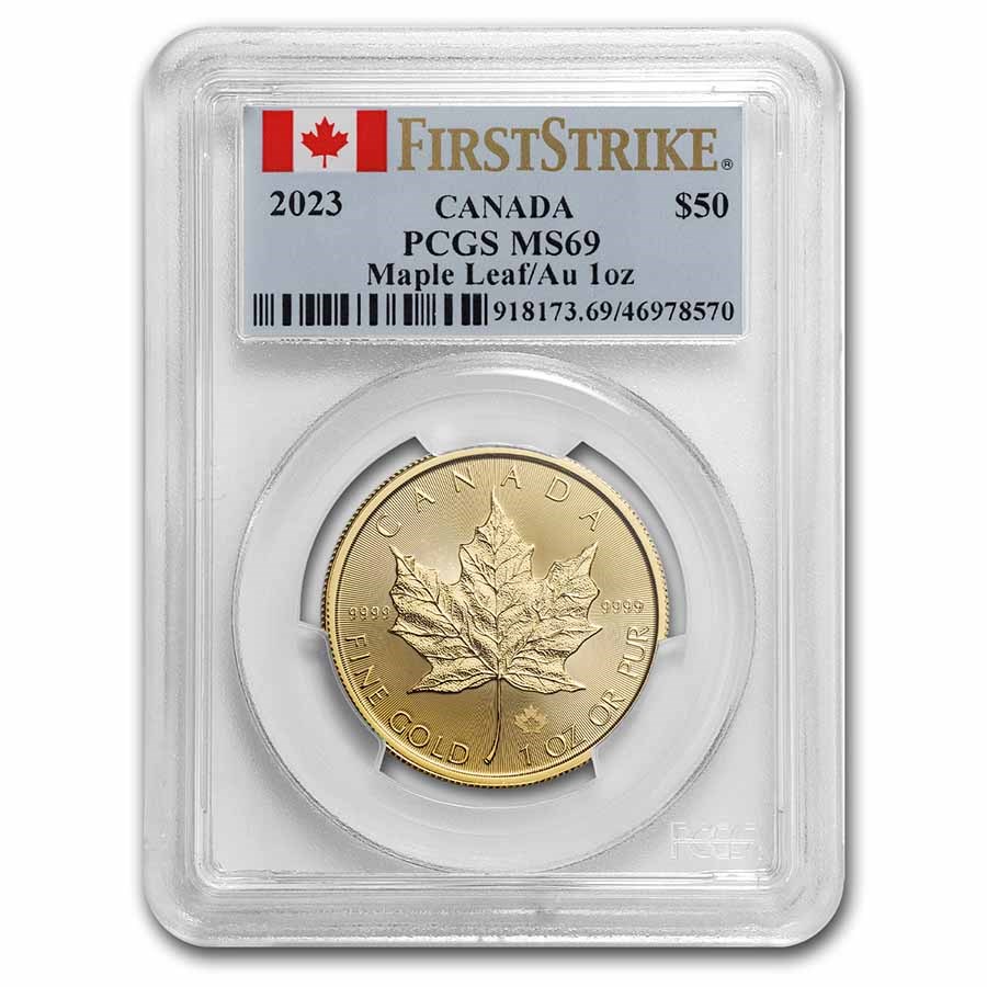 2023 Canada 1 oz Gold Maple Leaf MS-69 PCGS (First Strike)