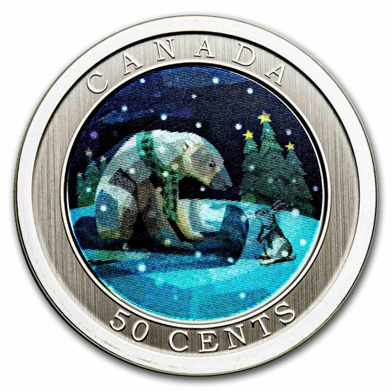 2023 Canada 50-Cent Lenticular Holiday Sledding 2023 Canada 50-Cent Lenticular Holiday Sledding