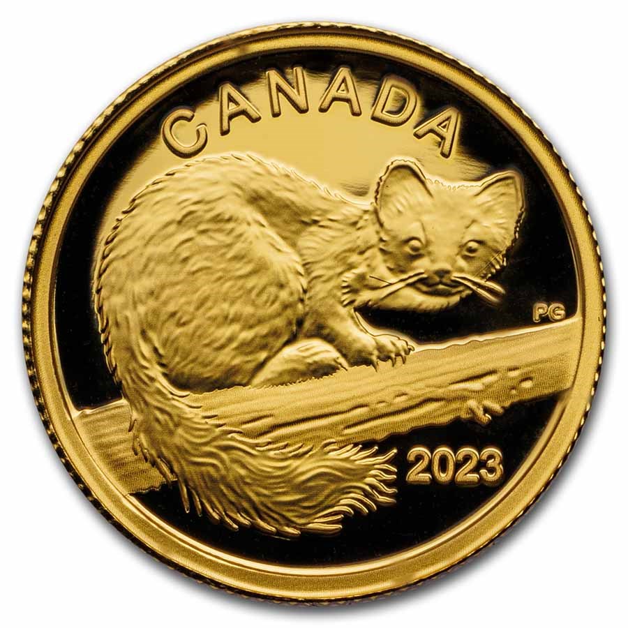 2023 Canada Proof Gold $10 The Curious Marten